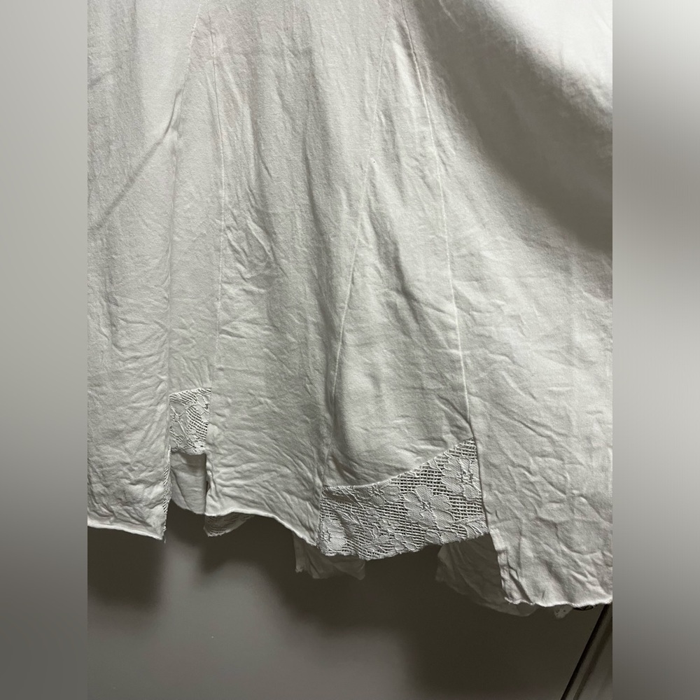 Free People Knockout Top White Lace V Neck Women’s Size Small - Picture 2 of 7